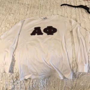 Alpha Phi white long tshirt